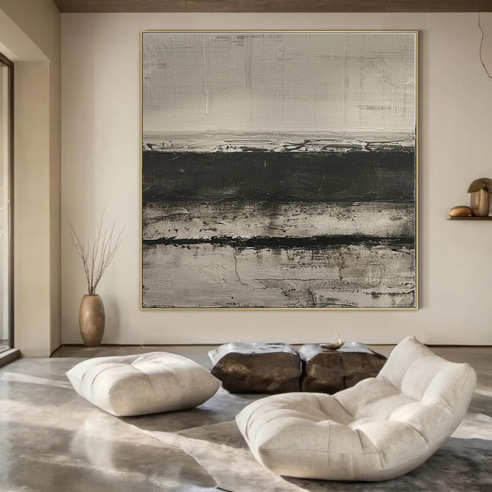 Custom Hand-Painted Abstract Mural for Living Room and Entryway