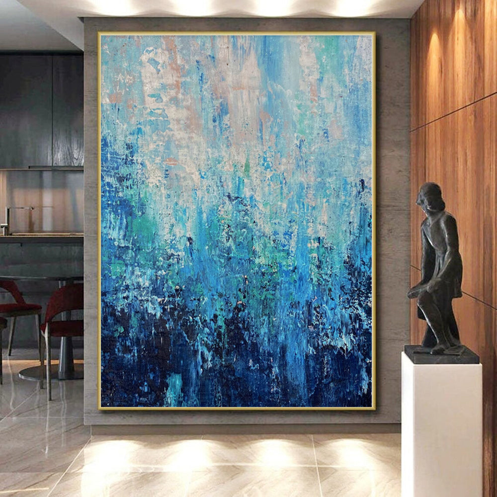 Monumental Abstract Floral Mural - Commissioned Acrylic for Botanical Conservatory Entrances