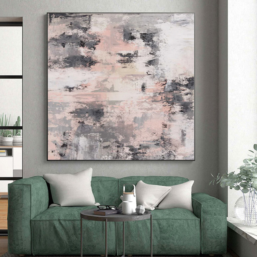 Custom Extra Large Abstract Desertscape - Hand-Painted Acrylic for Southwestern Hotels
