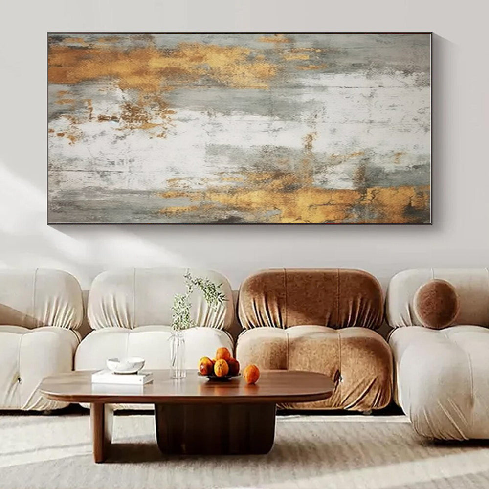 Hand-Painted Large Modern Abstract Wall Art for Office Cubicle Dividers