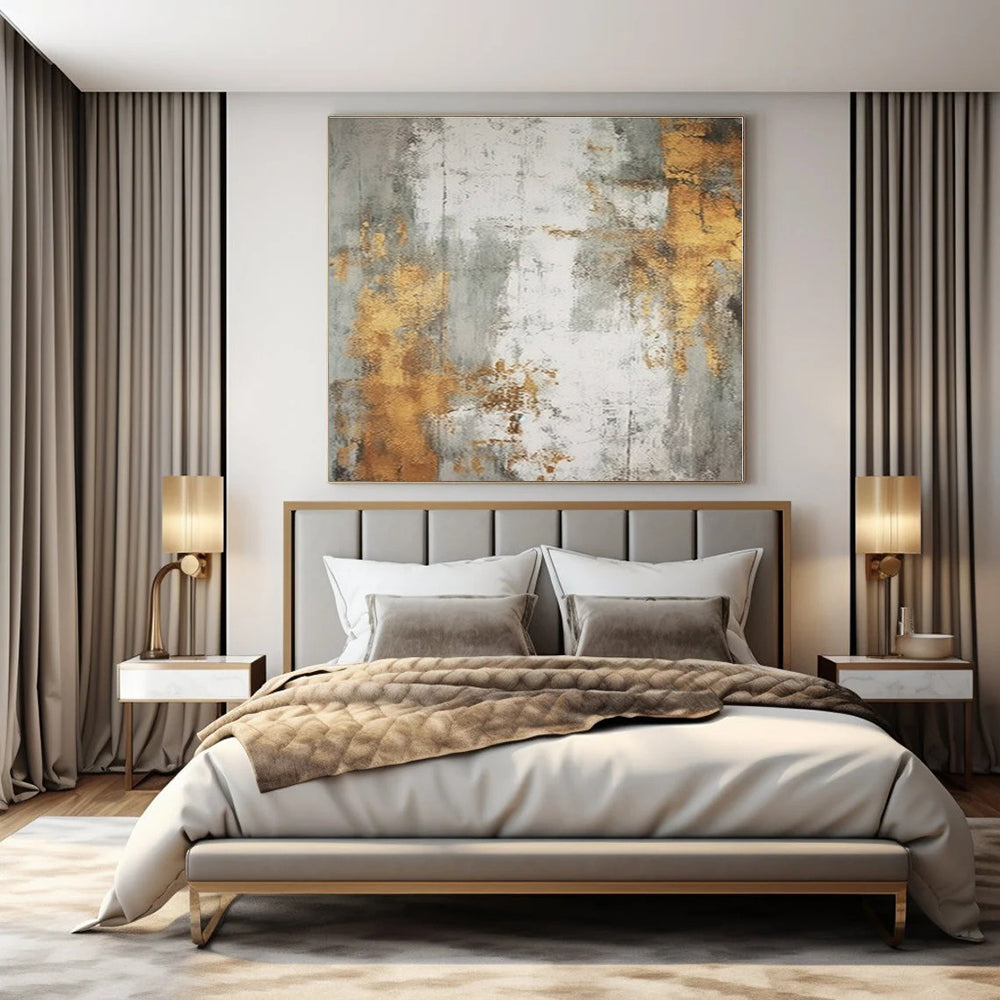 Hand-Painted Large Modern Abstract Wall Art for Office Cubicle Dividers