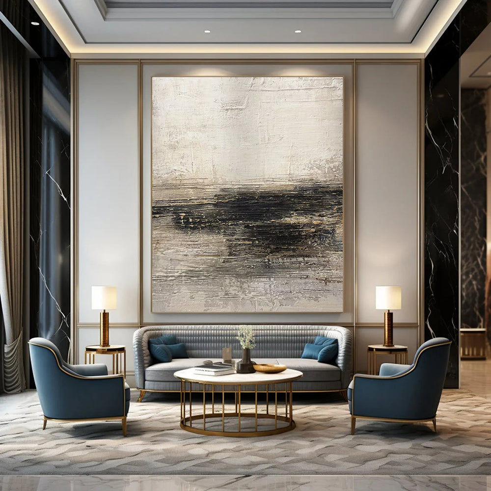 Giant Hand-Painted Contemporary Abstract Wine Tasting Art for Vineyard Cellar Tasting Rooms