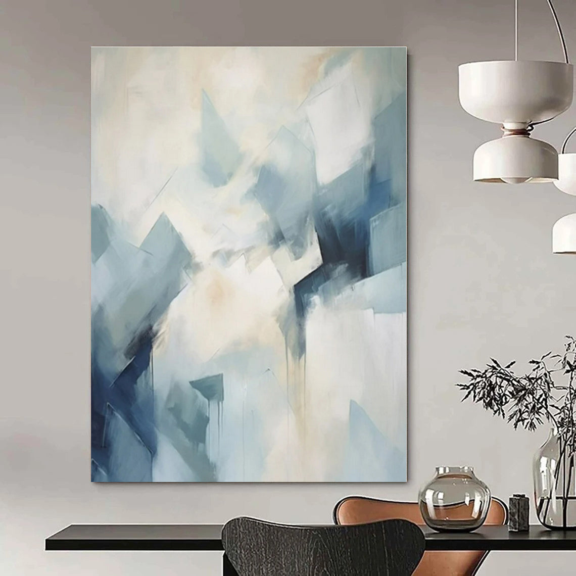 Custom Hand-Painted Abstract Painting for Bedroom and Entryway