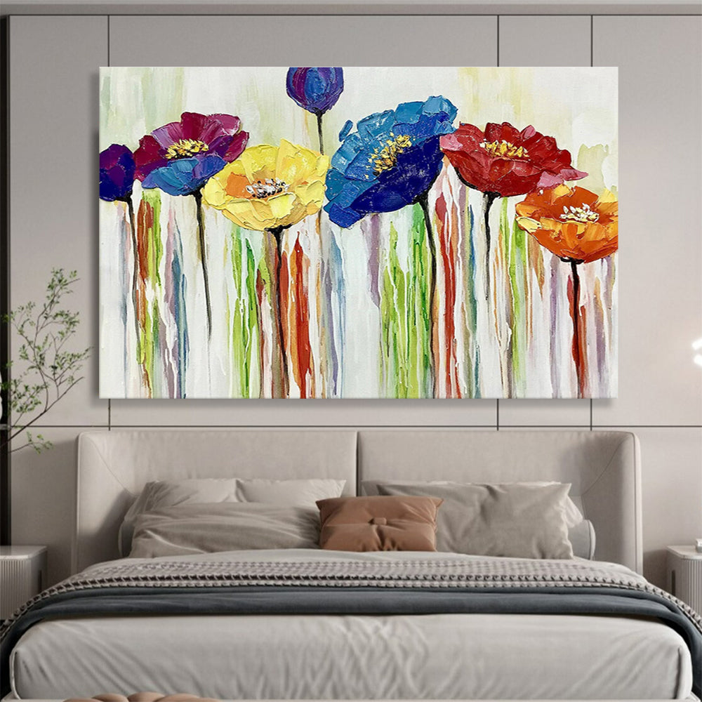 Large - Sized Hand - Painted Textured Abstract Painting for Accented Spaces DKH783