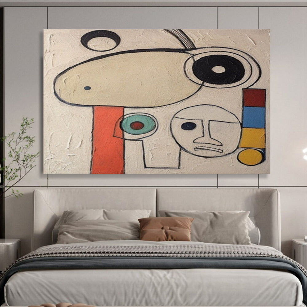 Whimsical Abstract Faces & Shapes - Quirky Nursery Art DLZ011