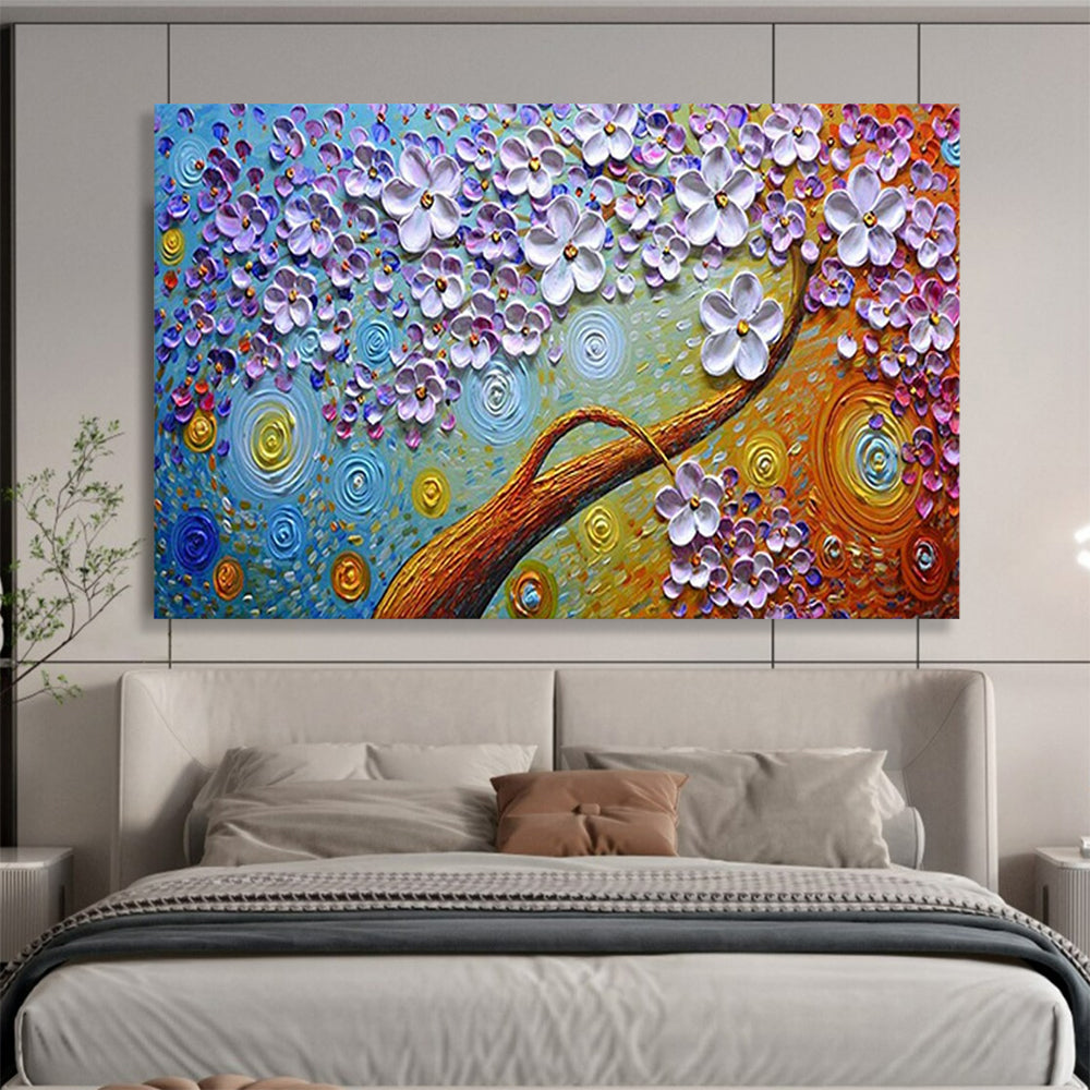 3D Flower Tree with Swirls - Whimsical Living Room or Nursery Decor DLZ217