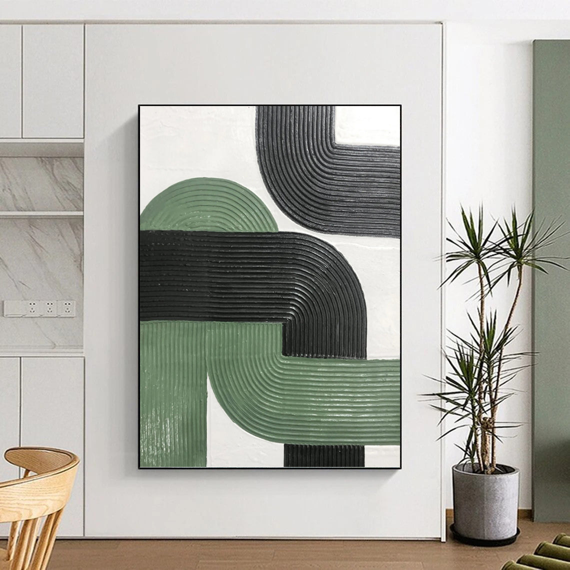 Expertly Designed Hand - Painted Textured Canvas Abstract for Office & Hotel Suite DKH1171