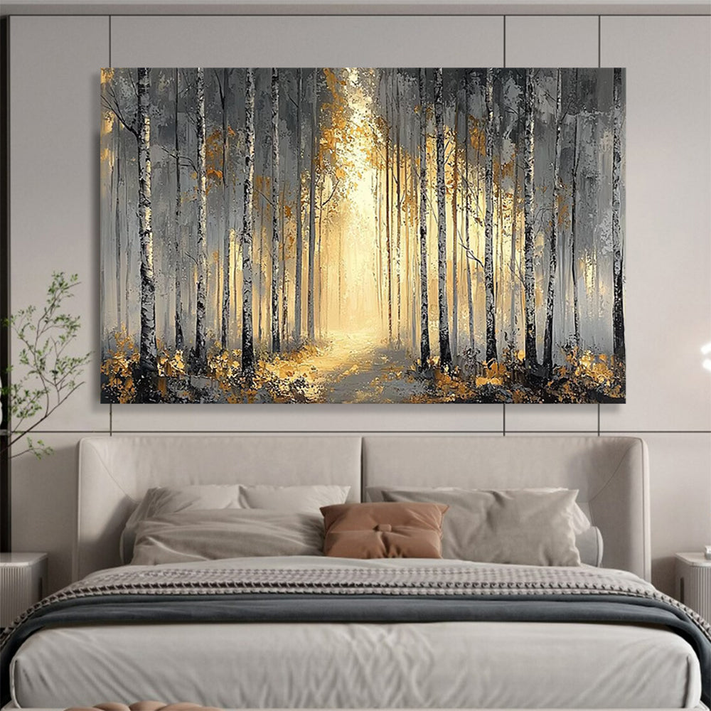 Misty Forest Path Abstract: A Journey into Tranquility DLZ159