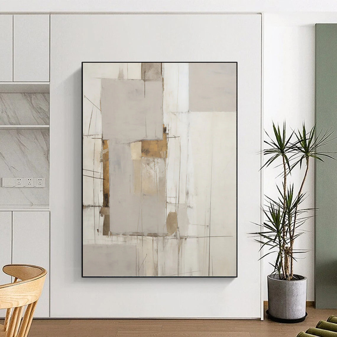 Snug Hand - Painted Textured Abstract for Bedroom & Living Room DKH1316