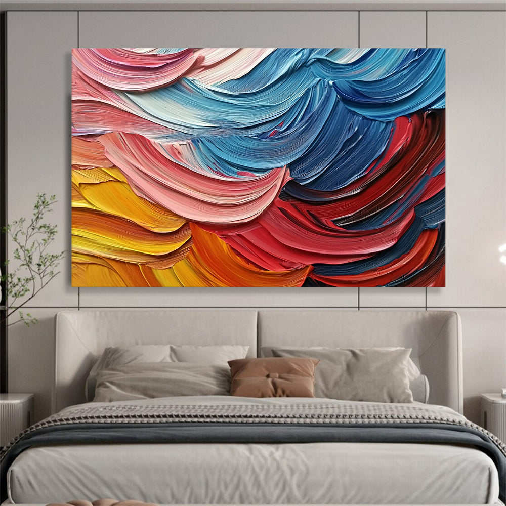 “Textured Color Waves” - Blue, Pink, Yellow, Textured Color Waves HB1139
