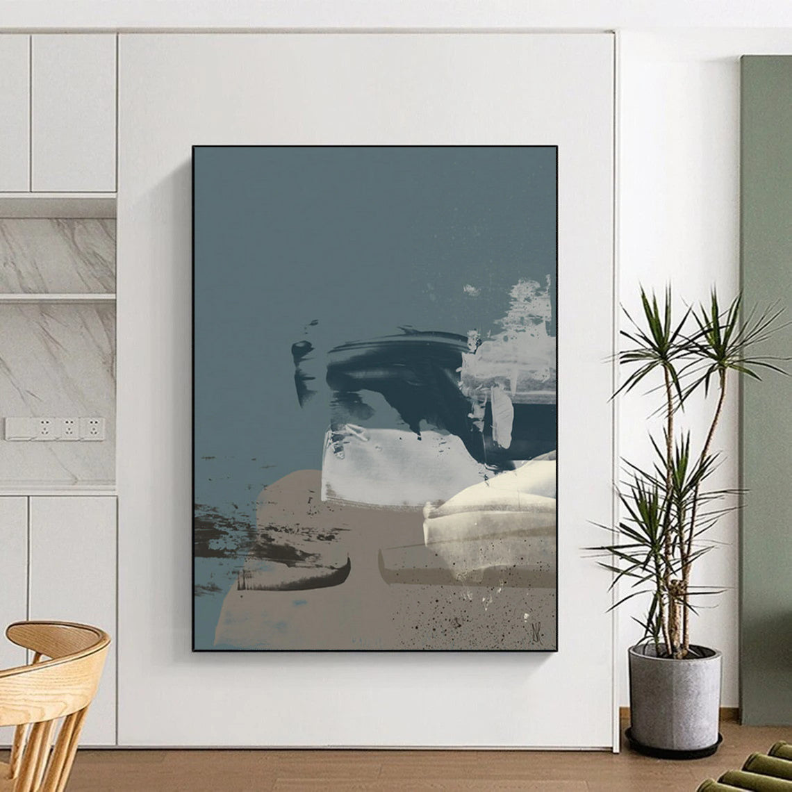 Large Custom Abstract Artworks: Hand-Painted Textures for Living Room & Hallway DTP242