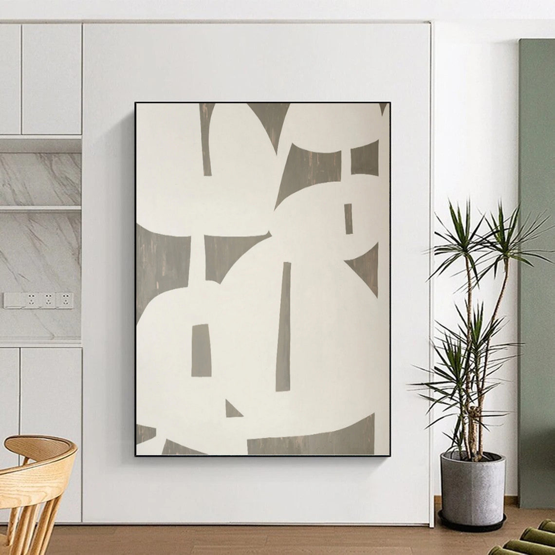 Exquisite Hand - Painted Textured Canvas Abstract for Bedroom & Dining Room DKH1075