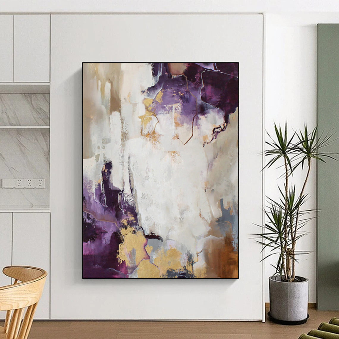 Immense Hand - Painted Custom Textured Abstract Art for Living Room & Hallway DKH1009