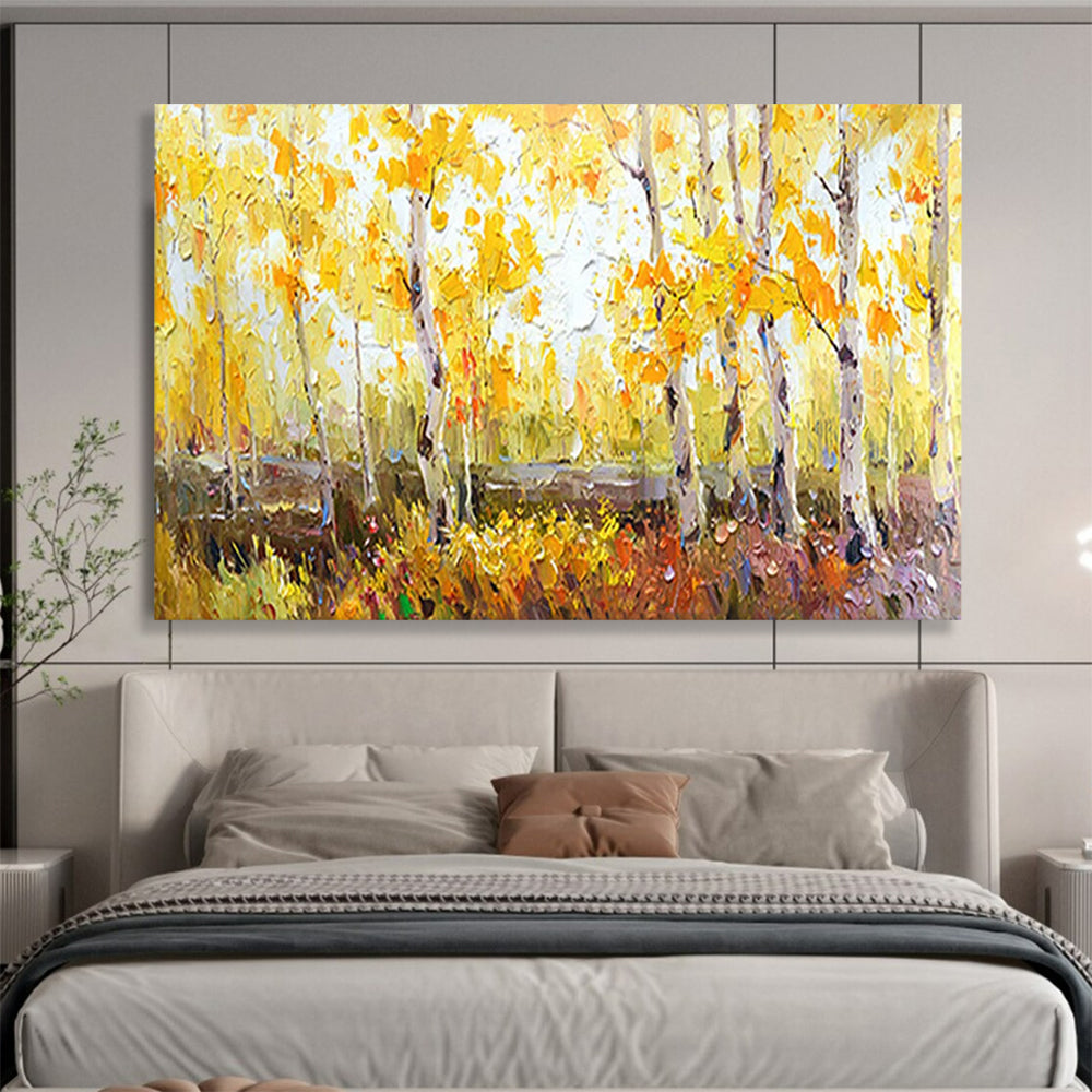 Autumn Birch Forest - Cozy Living Room or Office Art DLZ212