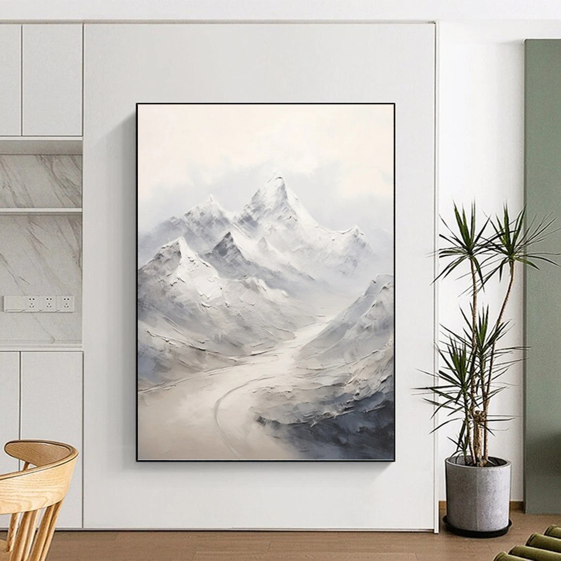 Exceptionally Striking Hand - Painted Textured Abstract Canvas for Art Gallery & Exhibition Space DKH1264