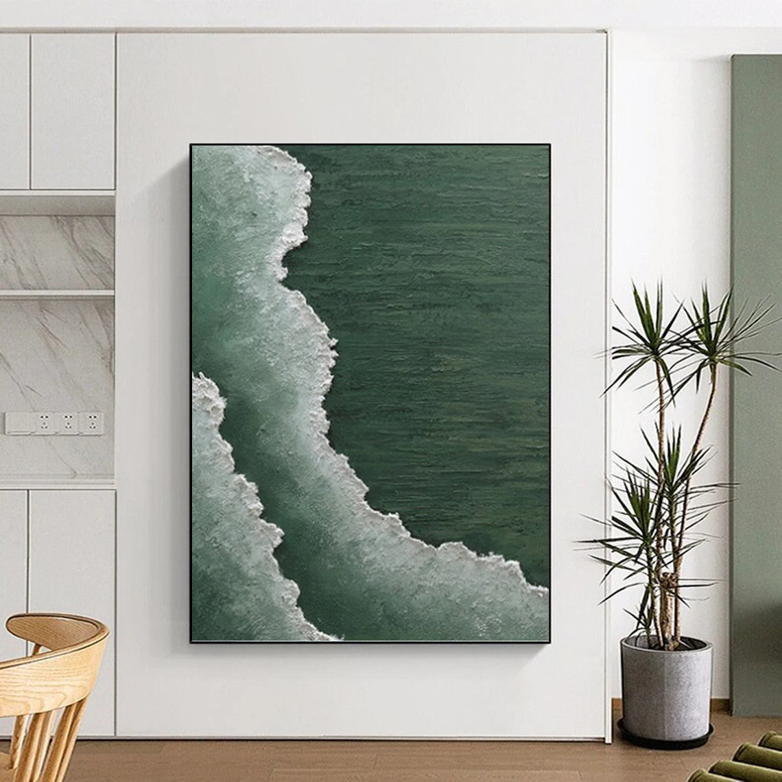 Supersized - Extent Hand - Painted Custom Abstract Treasure (with Unique Textures), for Bedroom and Living Room DKH1501