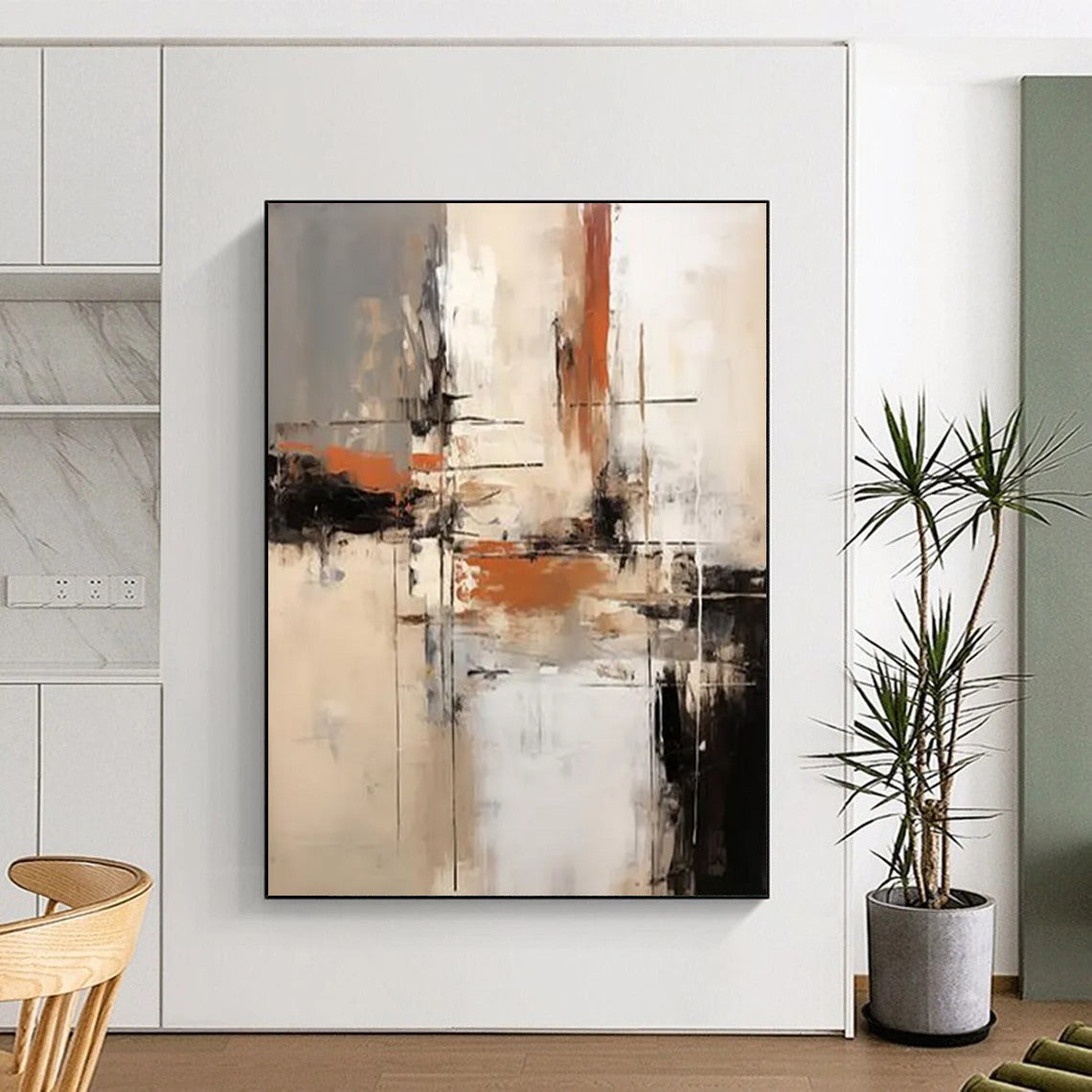 Liquid Silk: Oversized Textured Custom Abstract Canvas for Bedroom and Dining Room DTP112