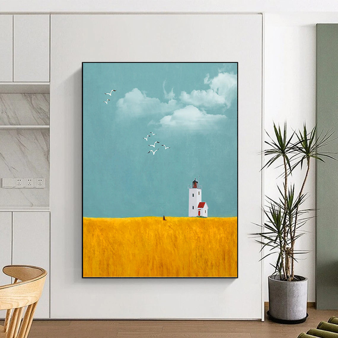 Large - Sized Stylish Hand - Painted Textured Abstract Art on Canvas for Bar & Hotel DKH1429