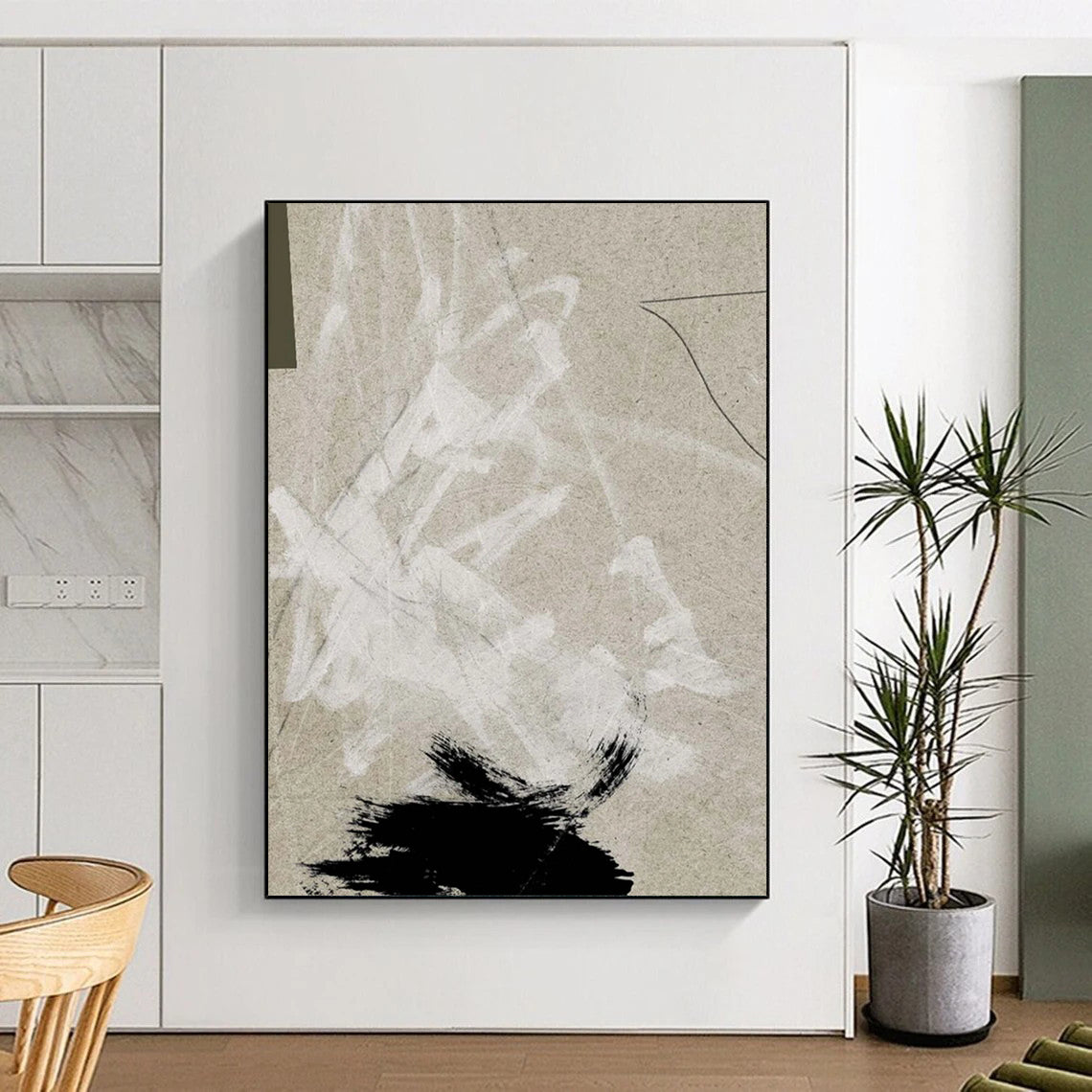 Custom Handmade Abstract Artworks: Big Sizes, Textured Styles for Bedroom & Living Room DTP237