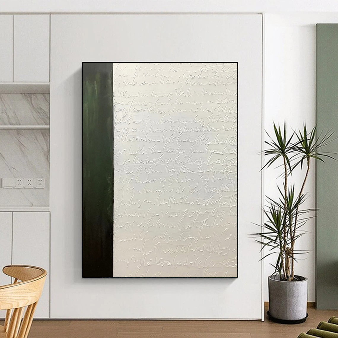 Immense Hand - Painted Textured Abstract Artwork for Hallway & Bar DKH1181