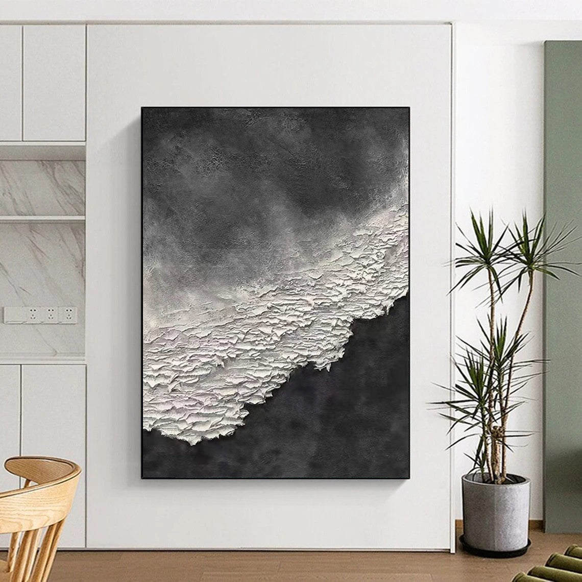 Large Custom Abstract Paintings with Textured Details for Bedroom & Office DTP339