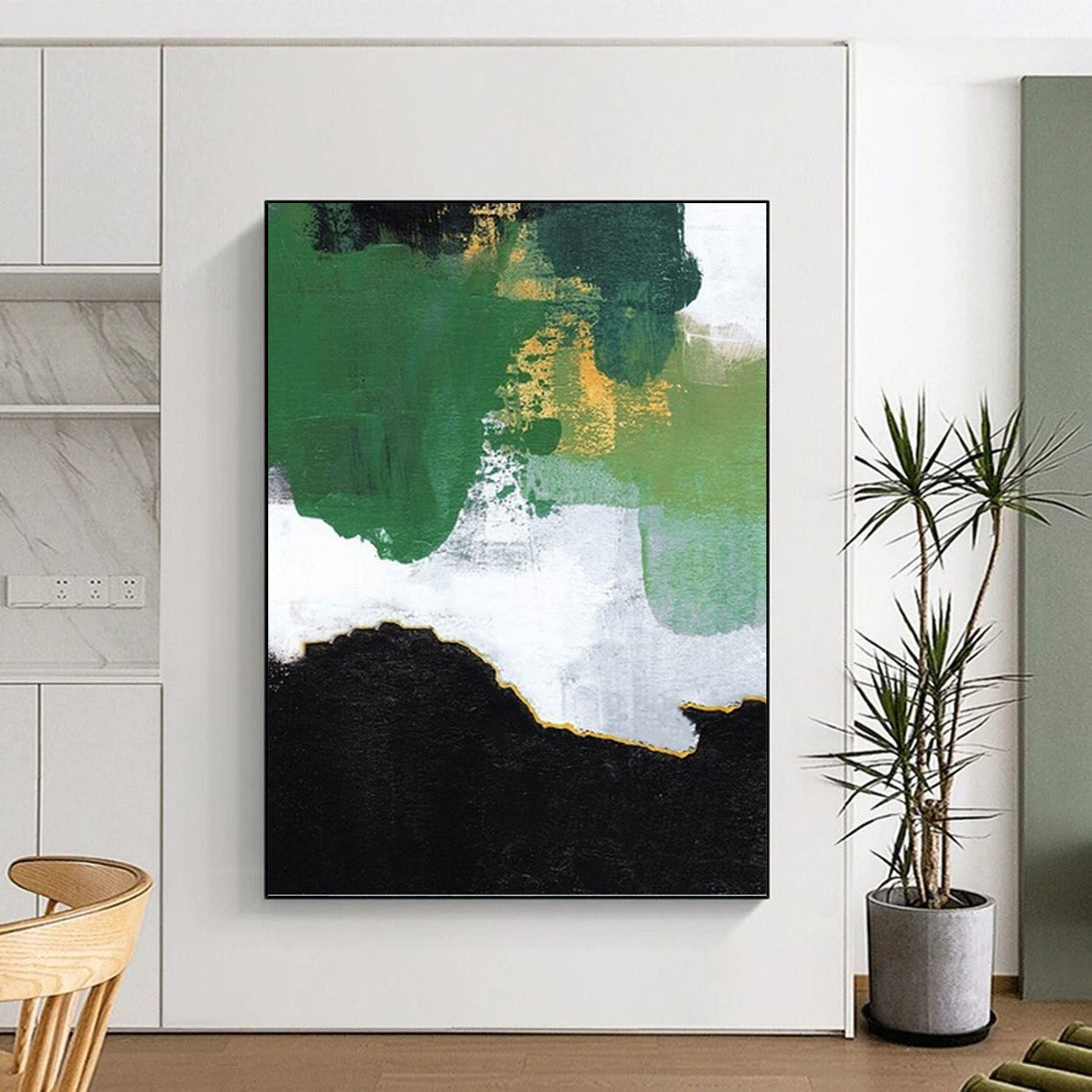 Colossal Hand - Painted Textured Abstract Painting for Exhibition Hall & Museum DKH1222