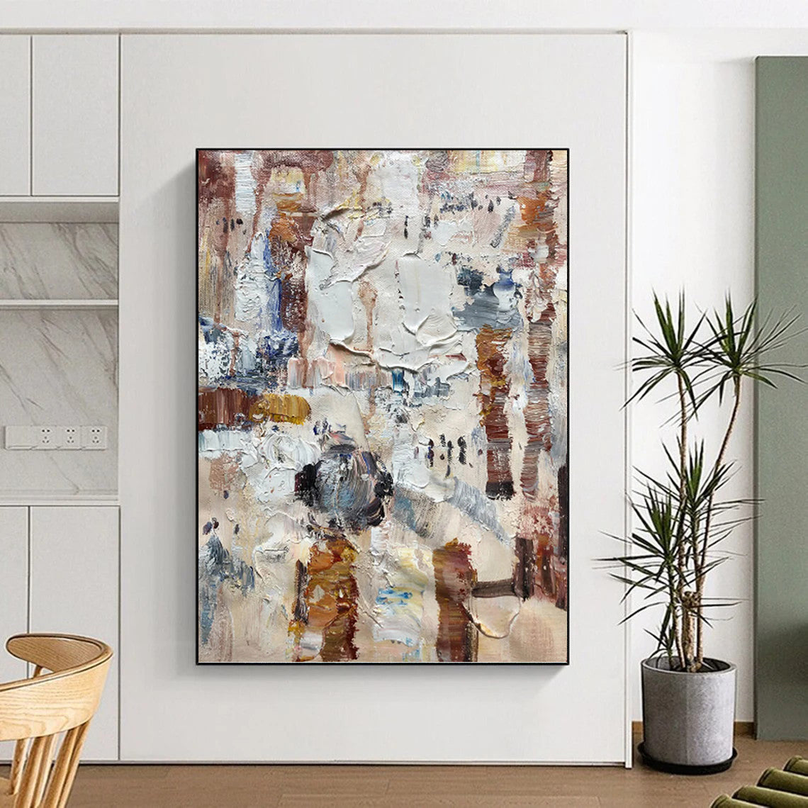 Stimulating Hand - Painted Textured Abstract for Office & Living Room DKH1302
