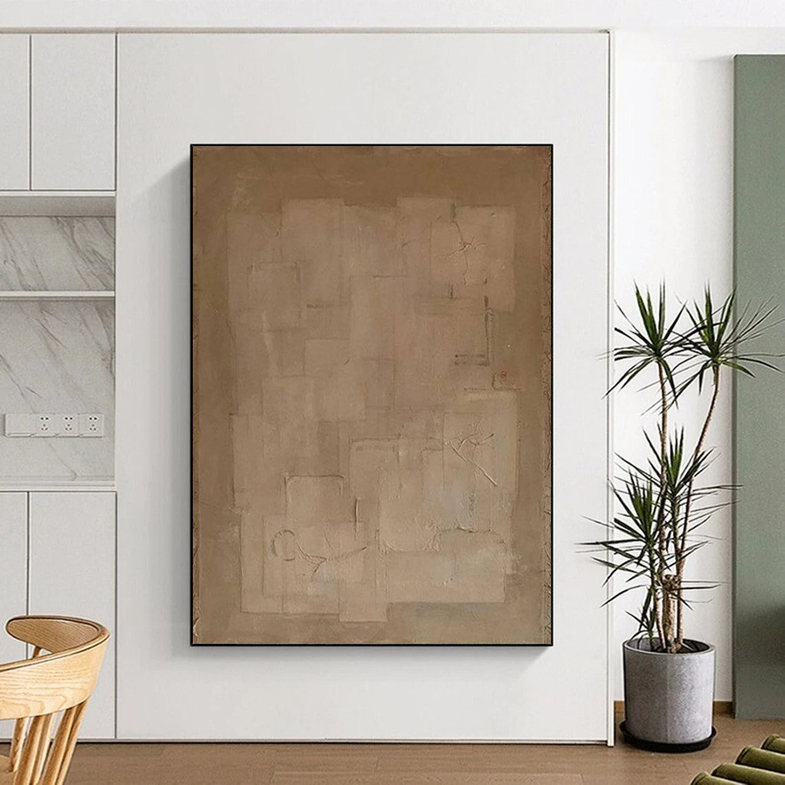 Custom Textured Abstract Paintings for Hotel & Entryway DTP334