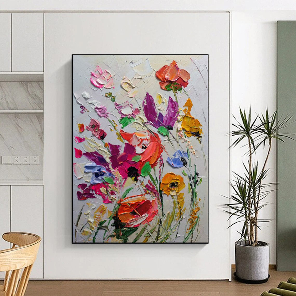 Large Custom Abstract Paintings: Hand-Painted Textures for Bar & Hotel DTP265