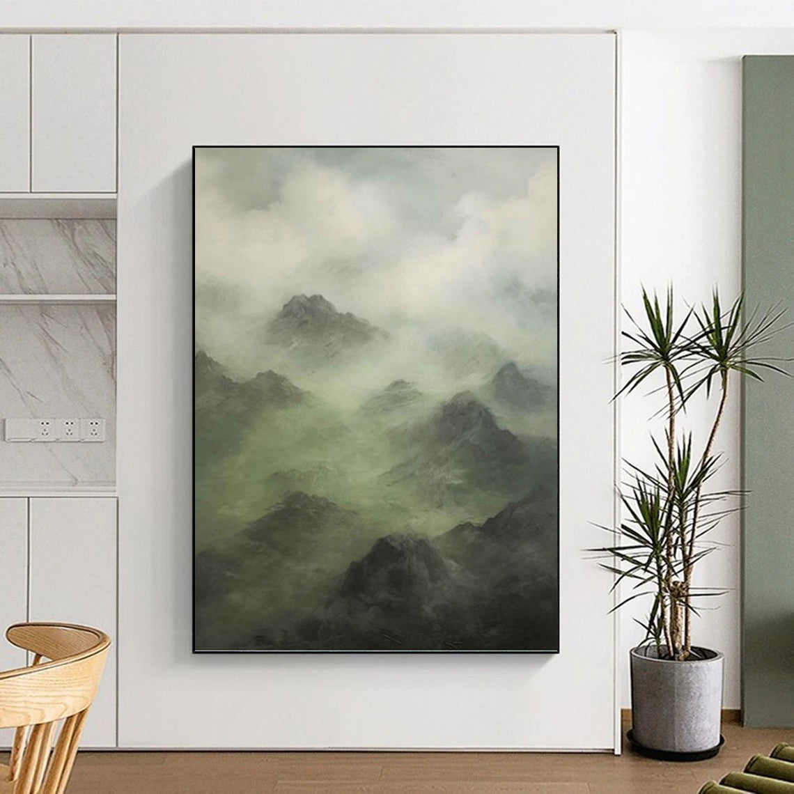 Gargantuan Hand - Painted Custom Abstract Painting (with Captivating Textures), for Dining Room and Hotel DKH1480