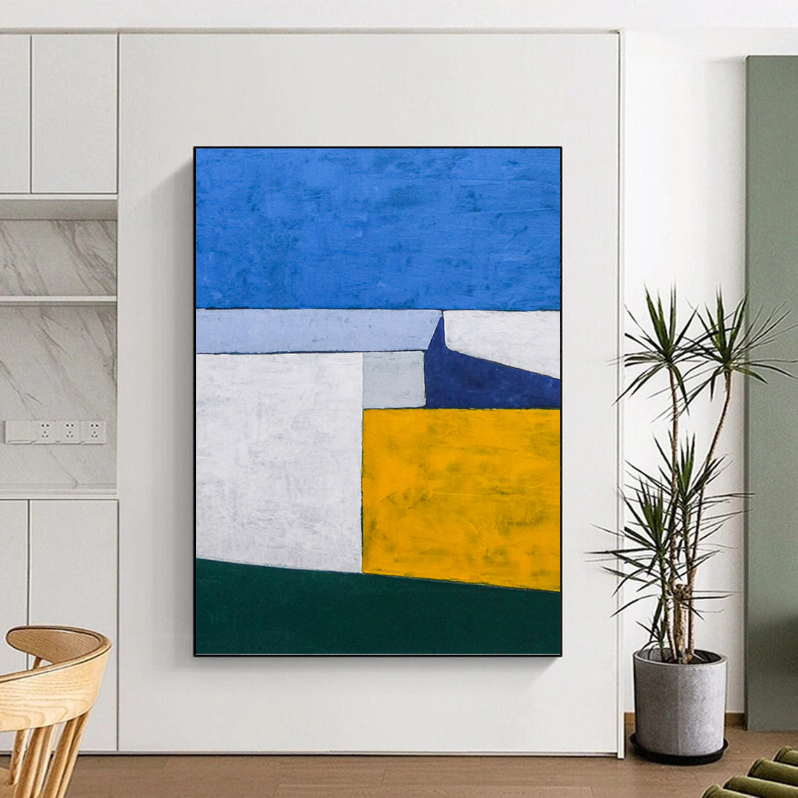 Unique Custom - Painted Textured Canvas Artwork for Living Room & Office DKH1095