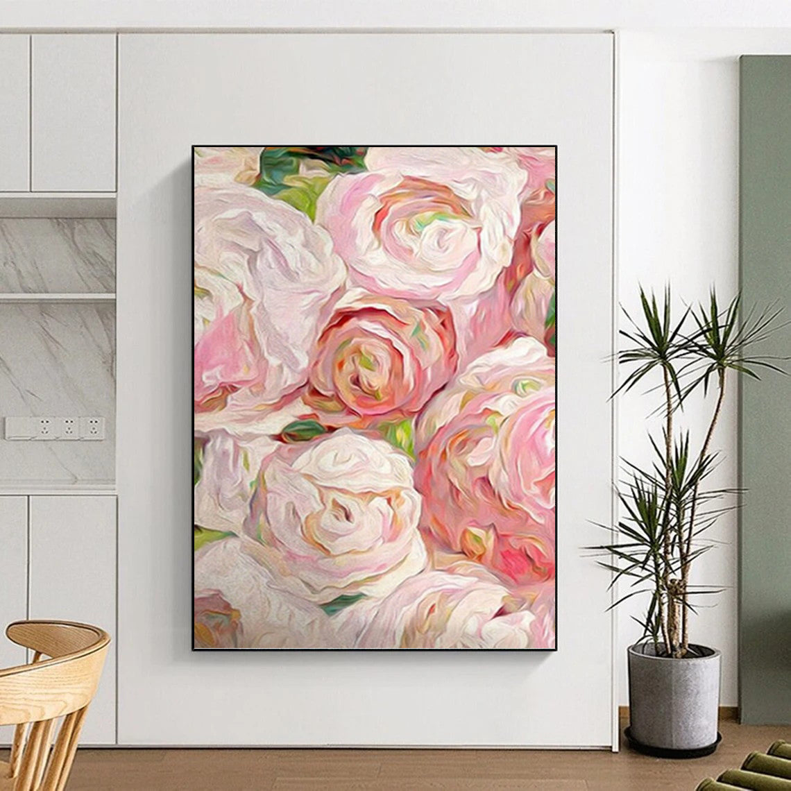 Large Hand - Painted Custom Textured Abstract Mural for Bar & Hotel Lobby DKH0983