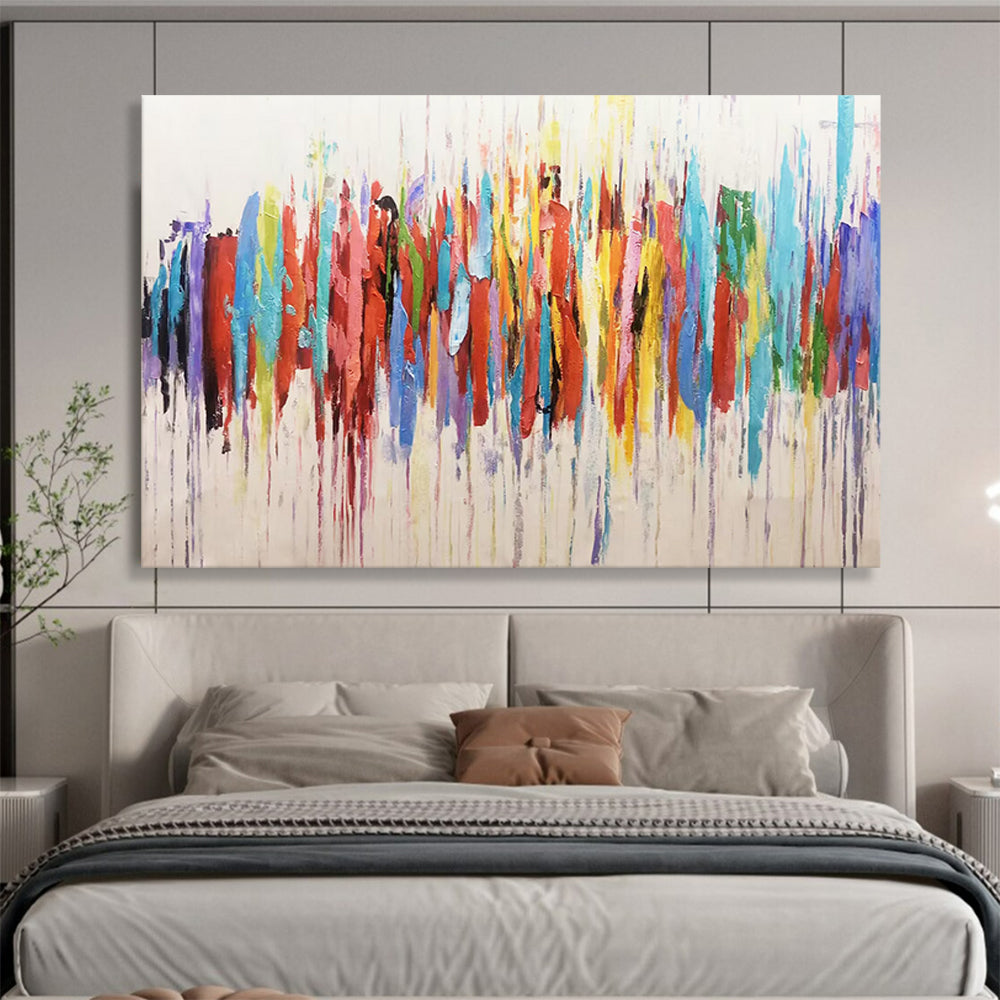 Colorful Drip Abstract - Bold Modern Living Room Focal Point DLZ223