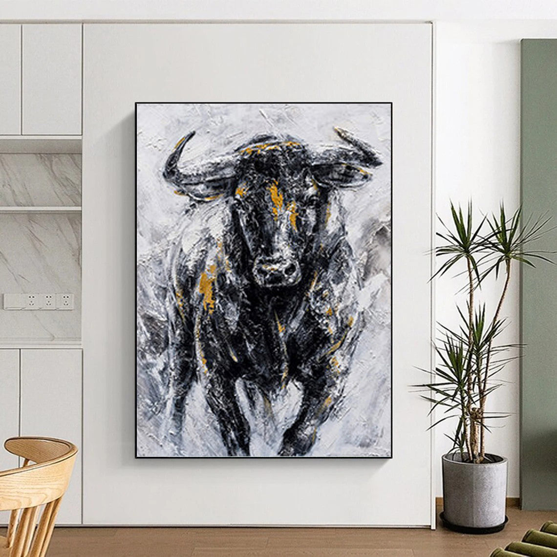 Large - Sized Hand - Painted Abstract Custom Painting (with Three - Dimensional Textures), for Hallway and Living Room DKH1455