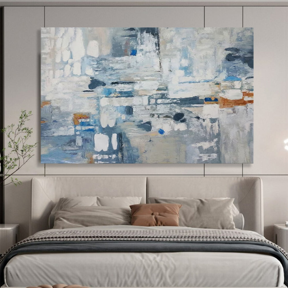 Cool Tones Abstract Cityscape - Modern Office Edge DLZ018