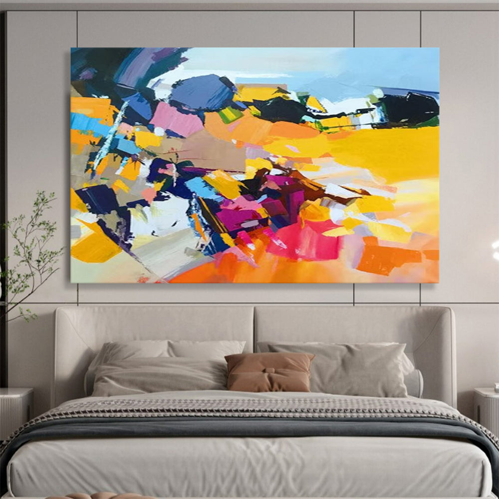 Bold Color Block Abstract - Modern Living Room or Office Statement DLZ187