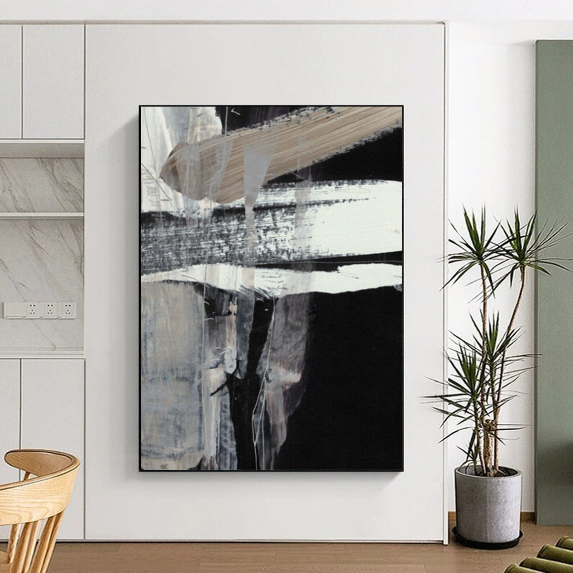 Custom Large Abstract Paintings: Handmade with Striking Textures DTP193