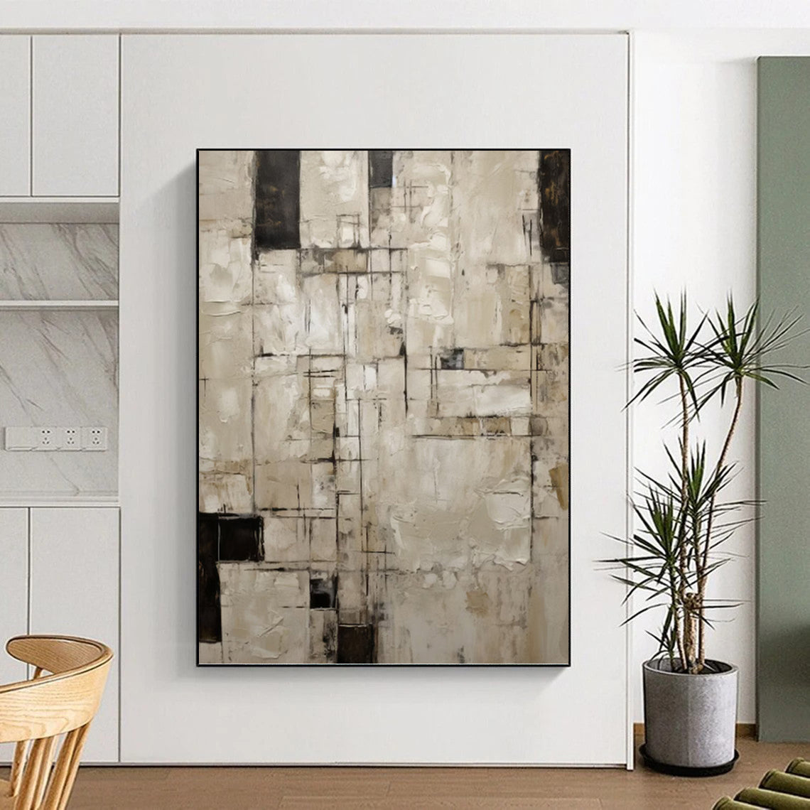 Spirited Hand - Painted Textured Abstract for Office & Entryway DKH1315