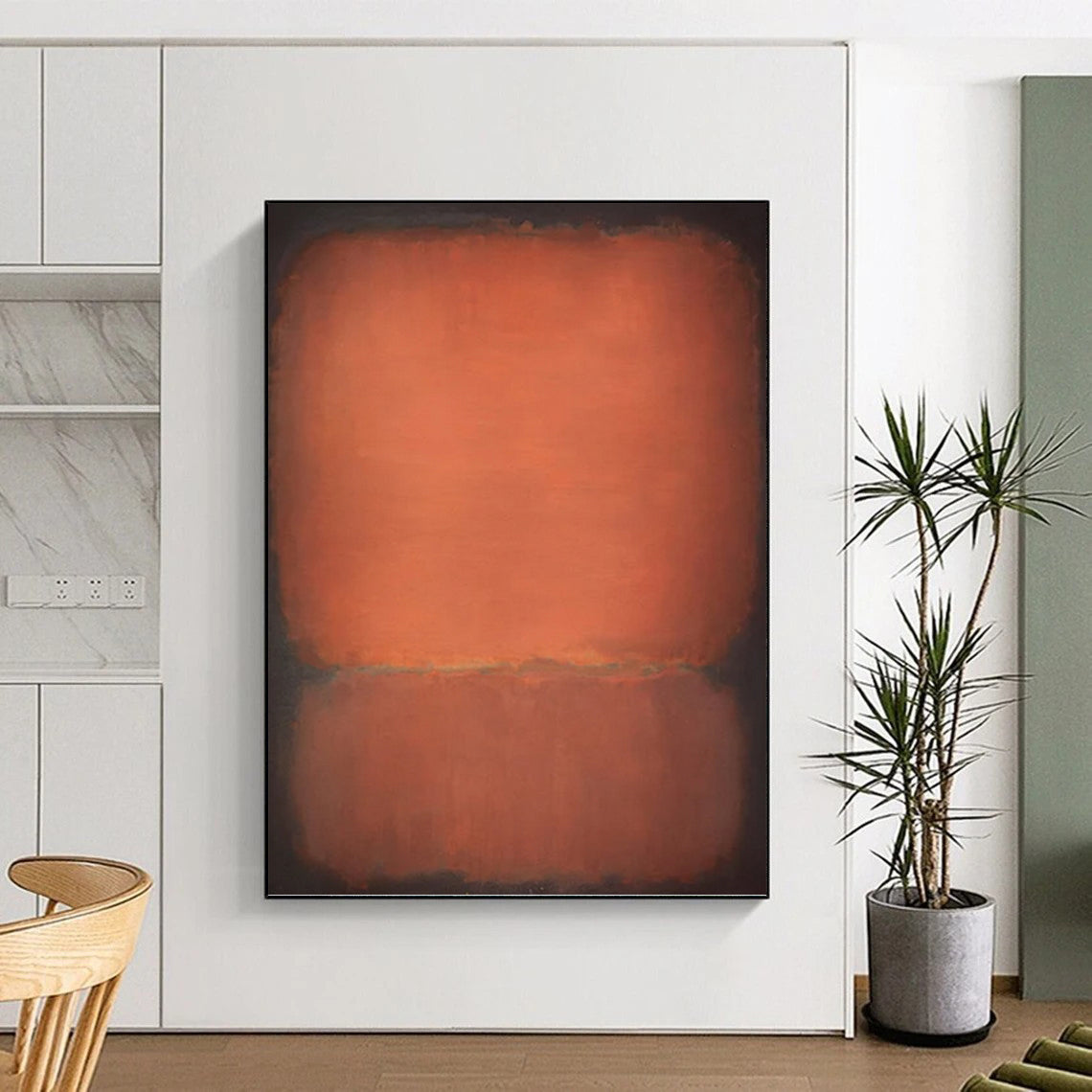 Vast Vertical Hand - Painted Custom Abstract Odyssey (with Sand - Dune Textures) for Office and Hallway DKH1613
