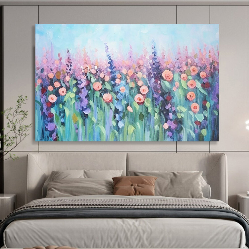 Pastel Flower Field - Whimsical Nursery or Bedroom Decor DLZ229
