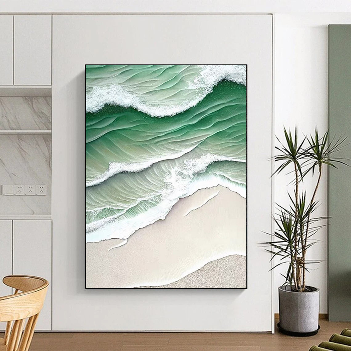 Custom Abstract Paintings: Big Sizes, Textured Excellence for Living Room & Bar DTP290