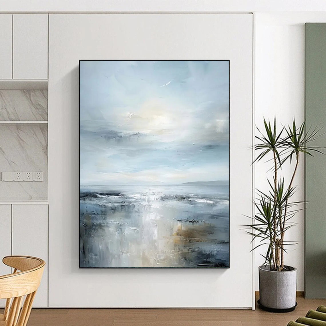 Titanic - Dimensioned Hand - Painted Textured Custom Abstract Creation for Hallway and Hotel DTP059