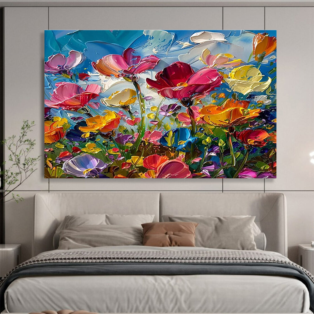 Grandiose Original Hand - Crafted Textured Abstract Mural for Immersive Environments DKH794