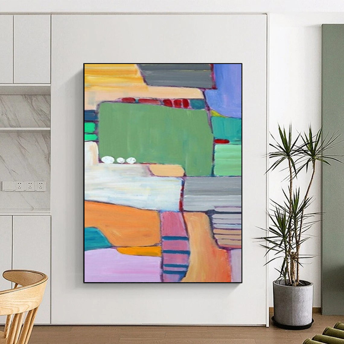 Large Custom Abstract Artworks: Handmade Textures for Bedroom & Office DTP262