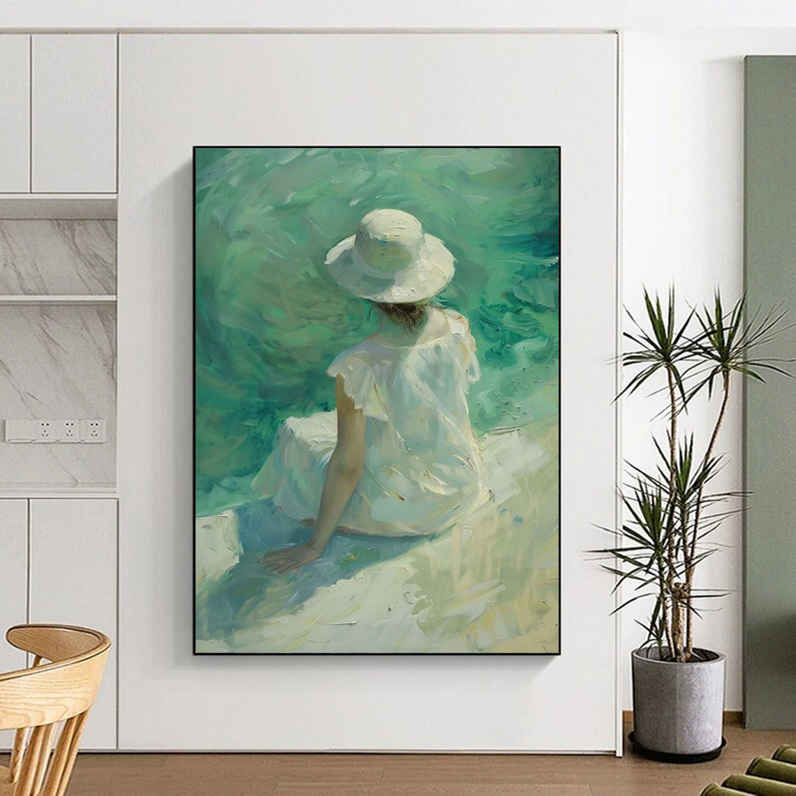 Tempestuous Symphony: Giant Hand - Painted Custom Abstract Masterpiece for Bar and Hallway DTP088