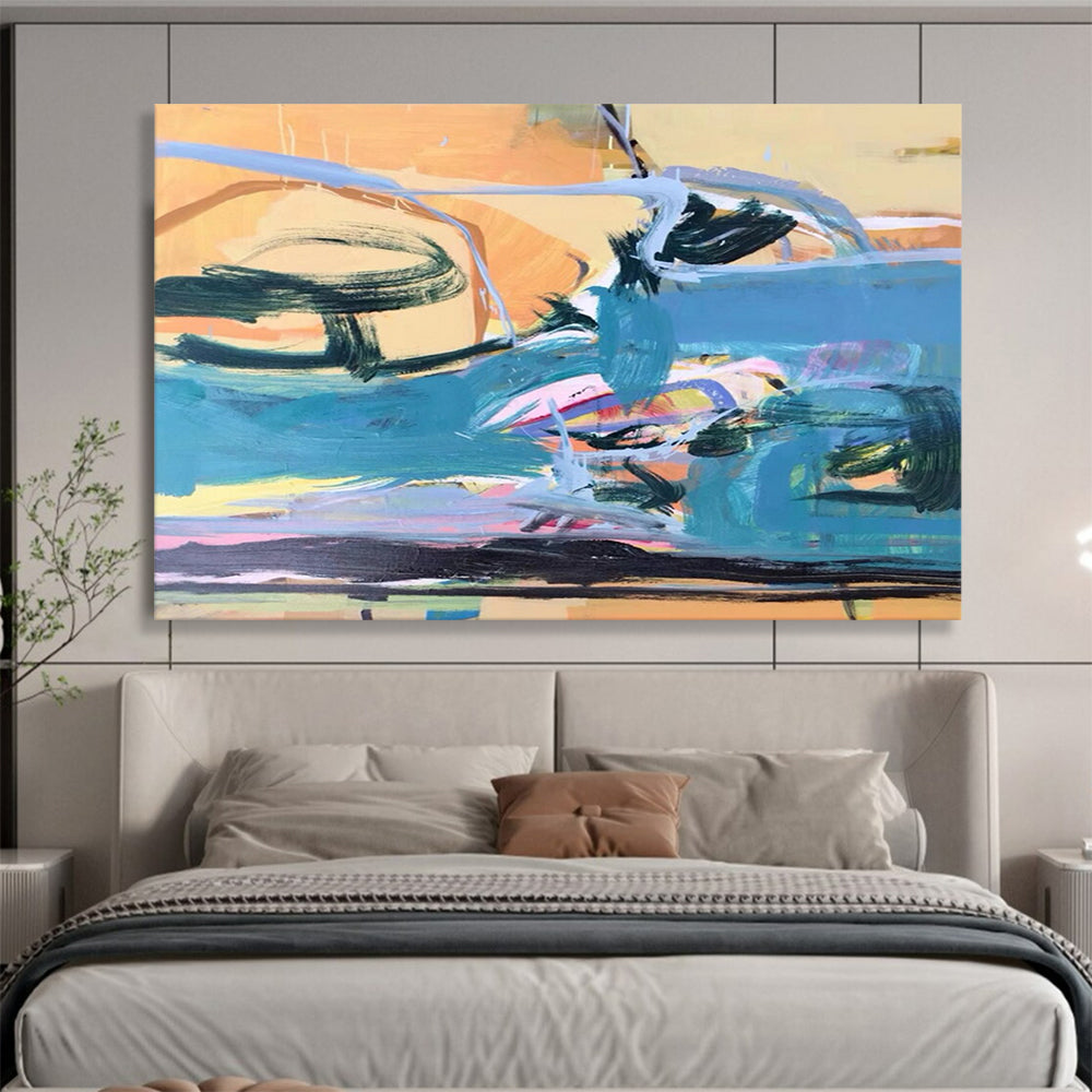 Colorful Abstract Brushstrokes - Lively Kitchen Art DLZ007