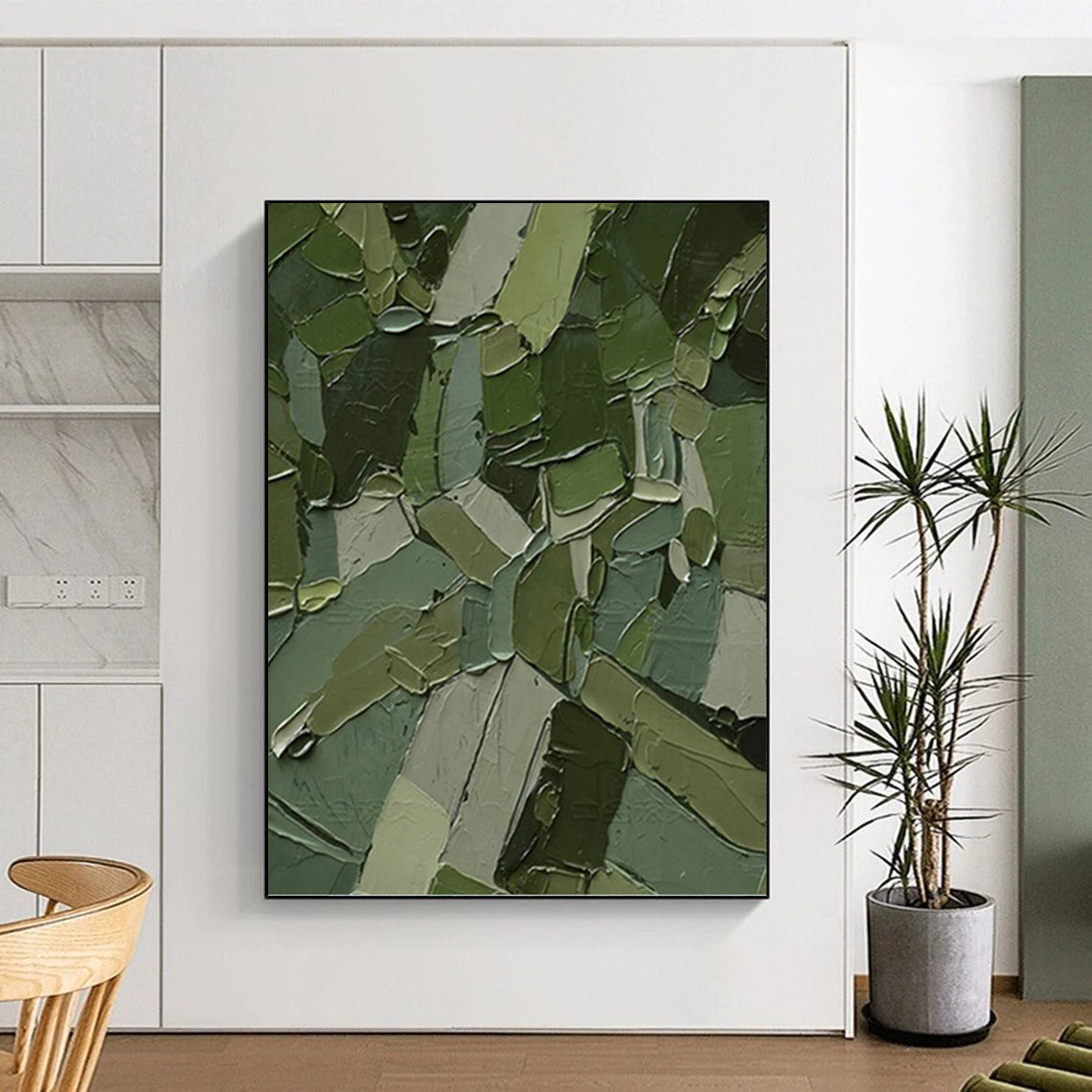 Immense Hand - Painted Textured Abstract Artwork for Gym & Fitness Studio DKH1211