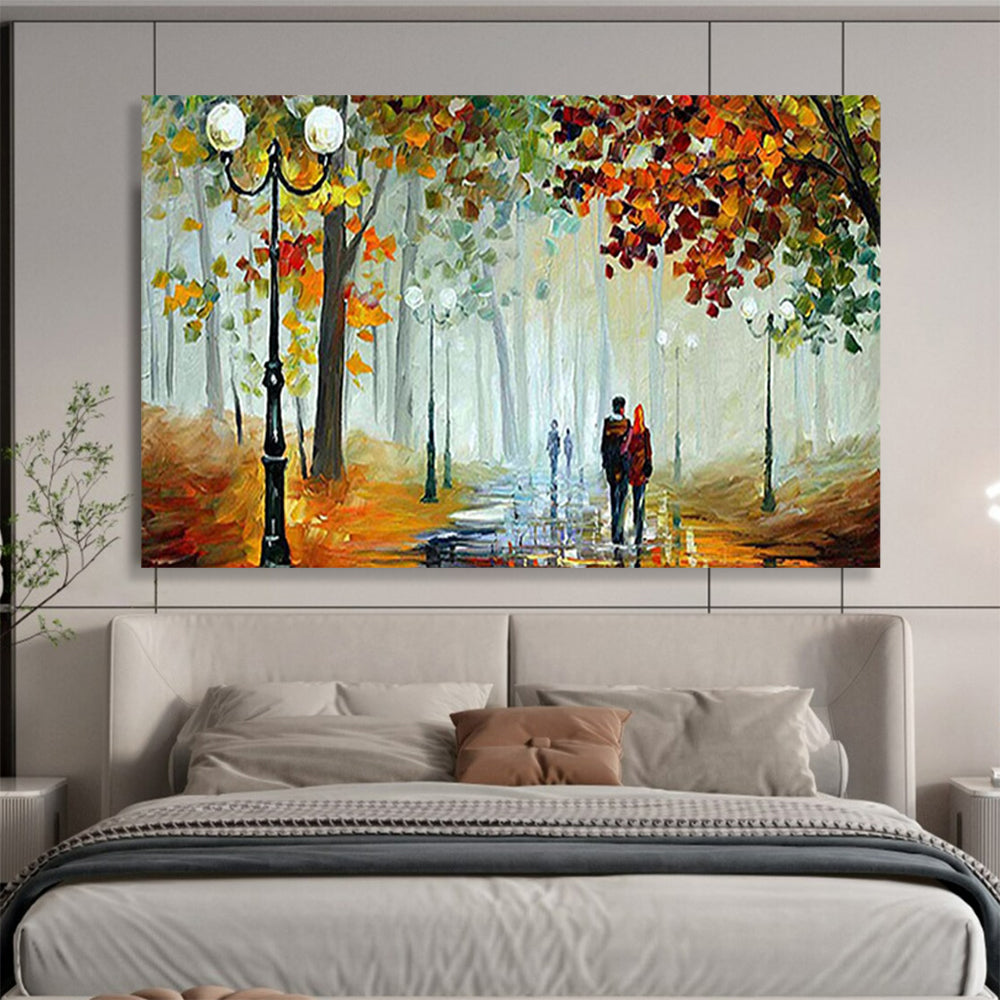 Autumn Stroll in the Park - Romantic Living Room or Bedroom Art DLZ225