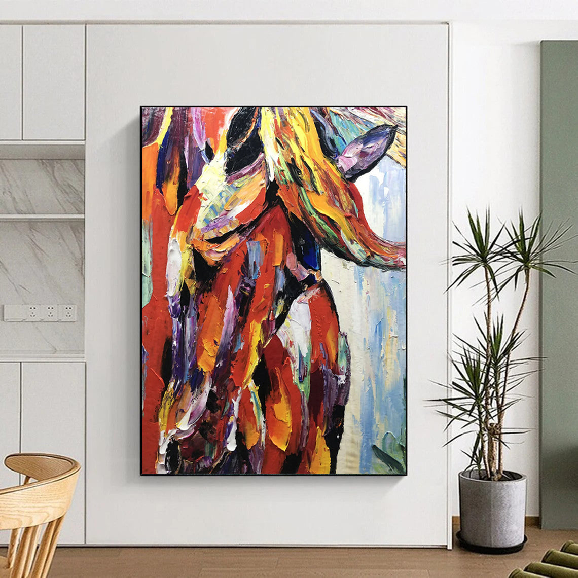 Luxurious Hand - Painted Textured Abstract Art for Hotel & Entryway DKH1272