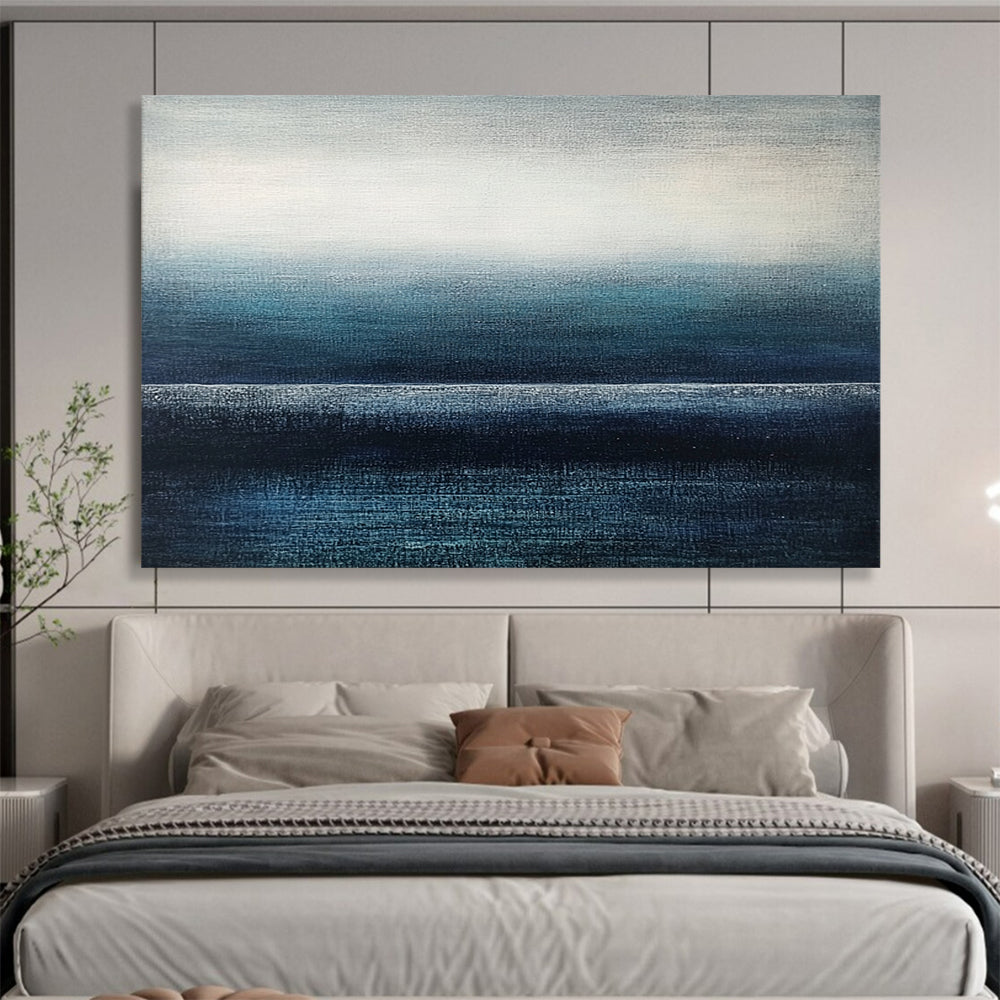 “Gradient Ocean Horizon” - Blue Gradient, Minimalist Ocean Horizon, Smooth Texture HB1122